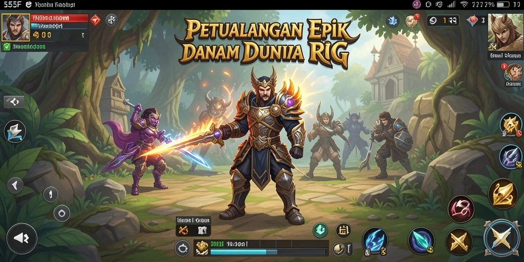 Tampilan gameplay 555F yang menarik dan seru dalam dunia RPG.