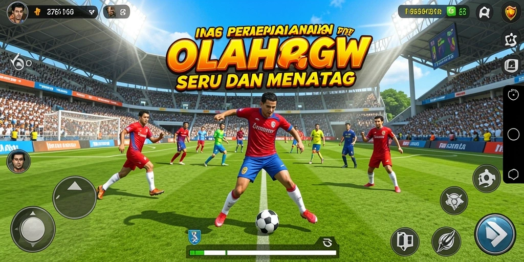 Screenshot gameplay 8768 yang menampilkan aksi olahraga yang mendebarkan.