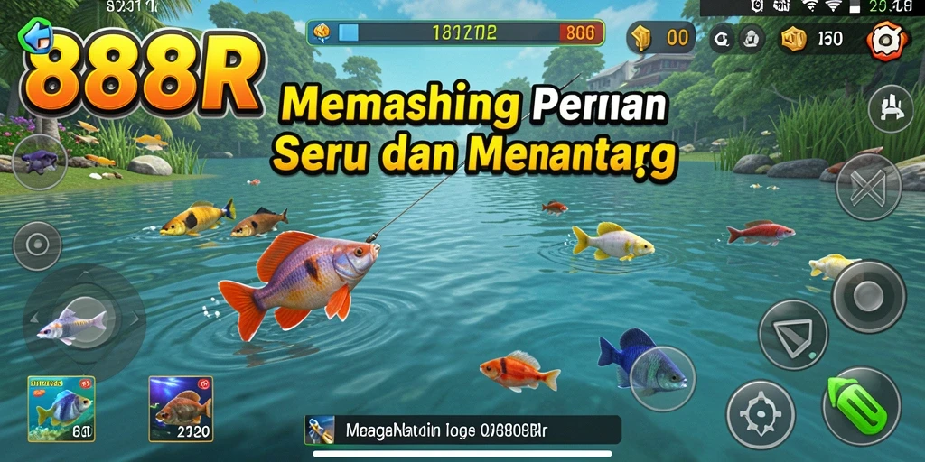 Tampilan gameplay 888R menunjukkan aksi memancing yang mendebarkan.