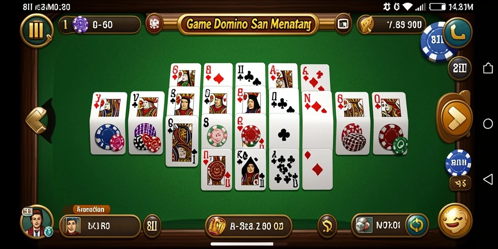 Tangkapan layar gameplay Domino yang menarik dan mendebarkan.