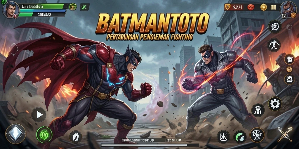 Tampilan gameplay <strong>BATMANTOTO</strong> yang mendebarkan dan penuh aksi.