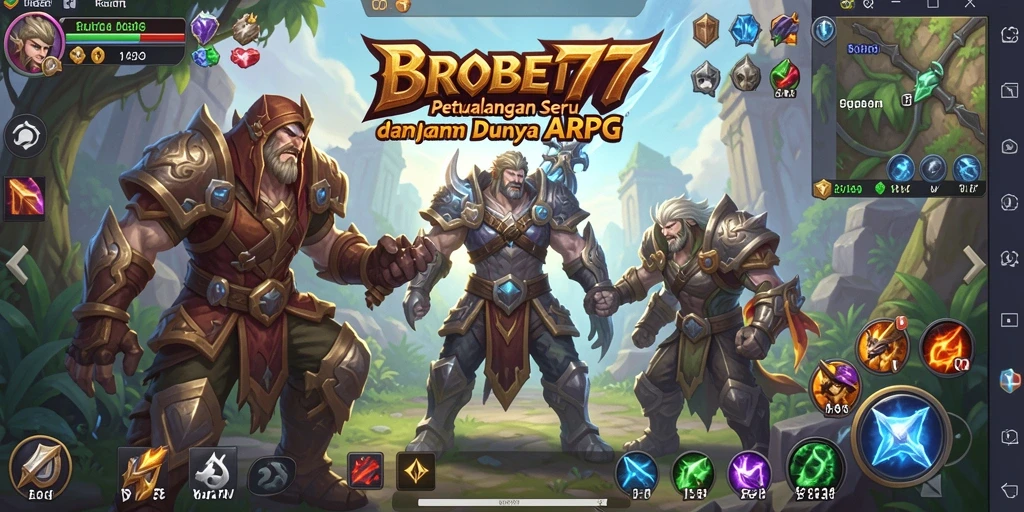 Screenshot gameplay menampilkan pertempuran epik dalam dunia ARPG.