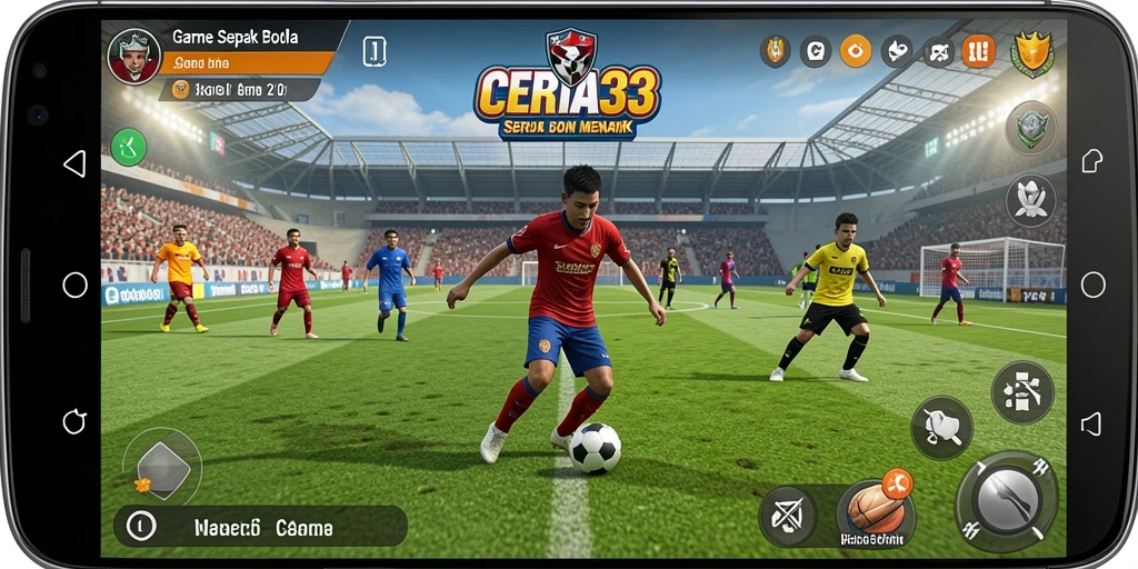 Tampilan seru dari gameplay sepak bola dalam CERIA33.