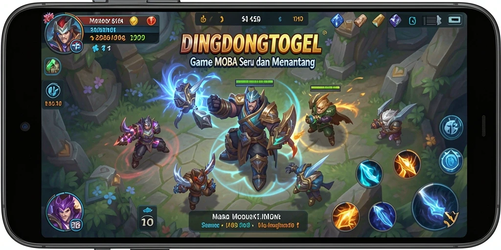 Tampilan gameplay seru DINGDONGTOGEL dengan karakter yang unik.