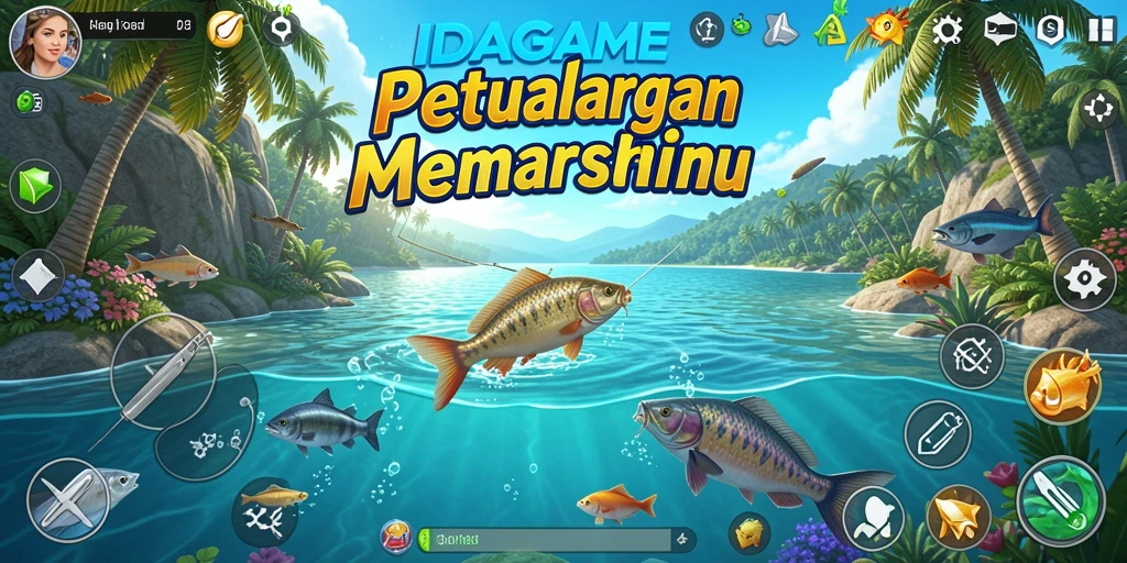 Tangkapan ikan yang menakjubkan dalam gameplay IDAGAME.