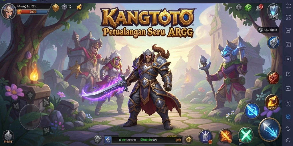 Tampilan gameplay KANGTOTO yang menarik dan dinamis dalam petualangan ARPG.