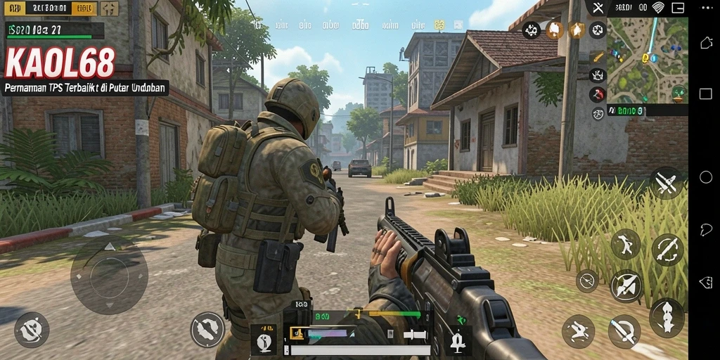 Tampilan gameplay KAOL68 dengan aksi seru di medan tempur TPS.