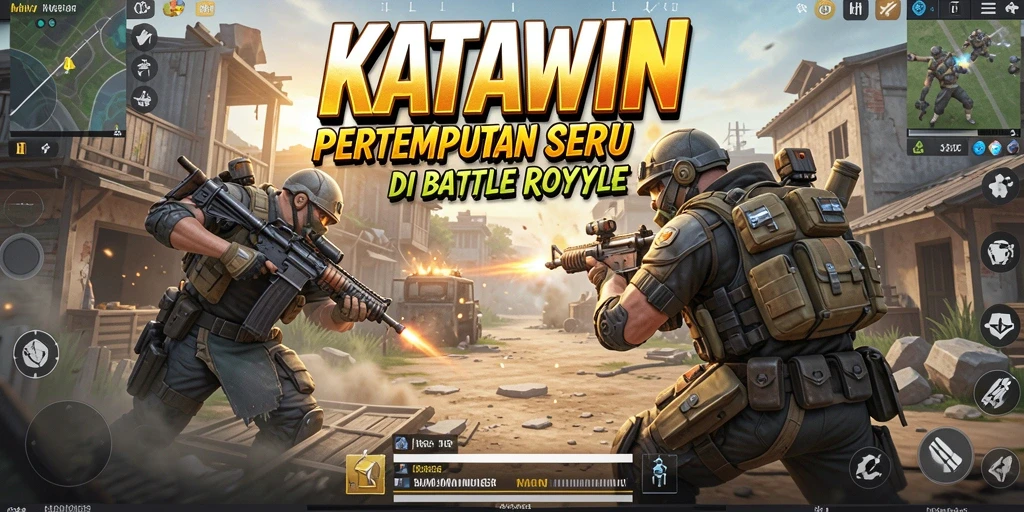 Gameplay KATAWIN yang seru saat bertempur dalam Battle Royale.