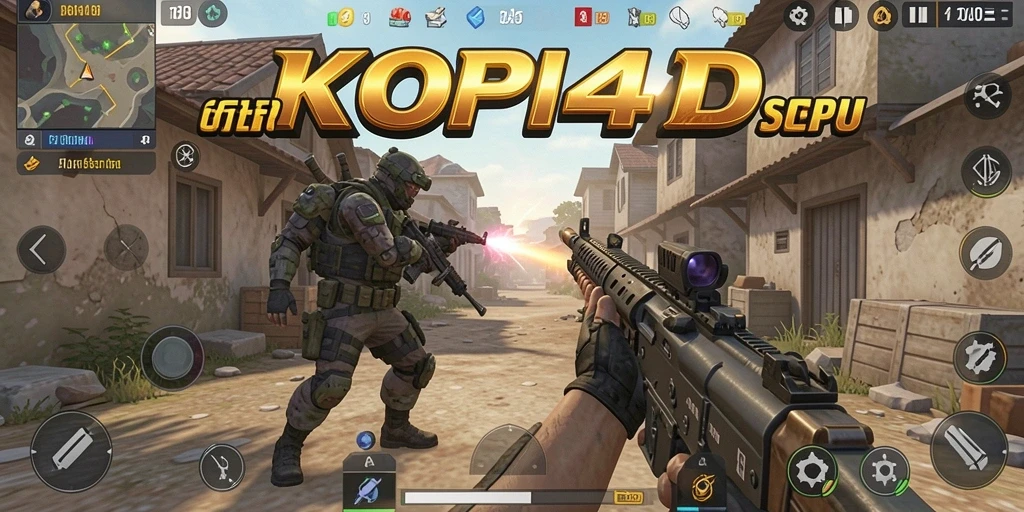 Tampilan aksi mendebarkan dalam gameplay KOPI4D.