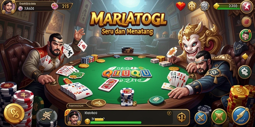 Gameplay seru QiuQiu di MARIATOGL dengan pemain lainnya.