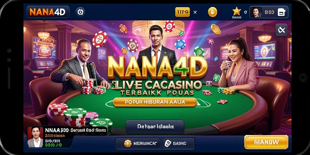 Tampilan gameplay NANA4D yang mengasyikkan dengan dealer langsung.