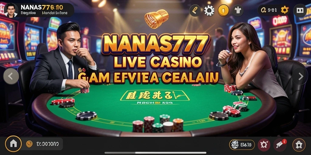 Gameplay menarik NANAS777 dengan dealer langsung dan pemain lain.