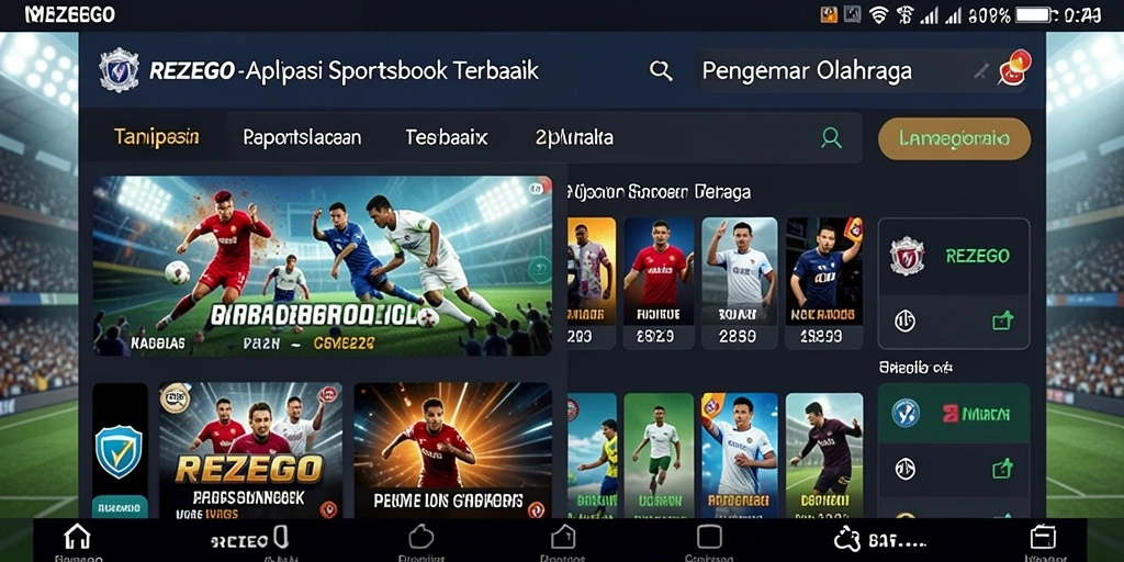 Tampilan menarik dari gameplay Sportsbook REZEGO yang menampilkan taruhan langsung.