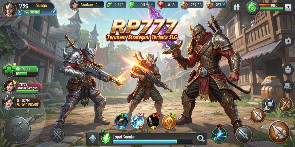 Screenshot utama RP777 menampilkan aksi strategi yang mendebarkan.