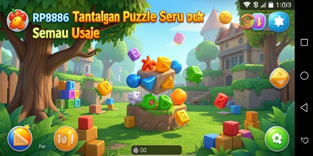 Tampilan gameplay seru dari RP886 yang penuh tantangan Puzzle.