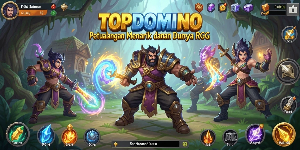 Tampilan gameplay RPG seru di TOPDOMINO dengan aksi mendebarkan.