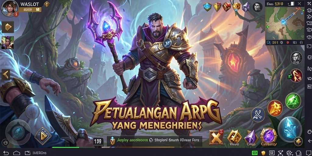 Tampilan gameplay ARPG yang seru dan mendebarkan di WASLOT.