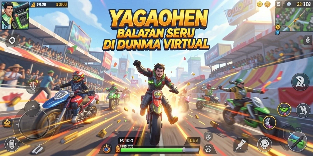 Gameplay seru YAGAOHEN dengan aksi balapan yang mendebarkan.